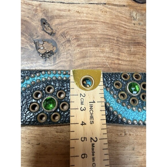 BALTAZAR Studded Rivets Rhinestone Western Belt 31.5\